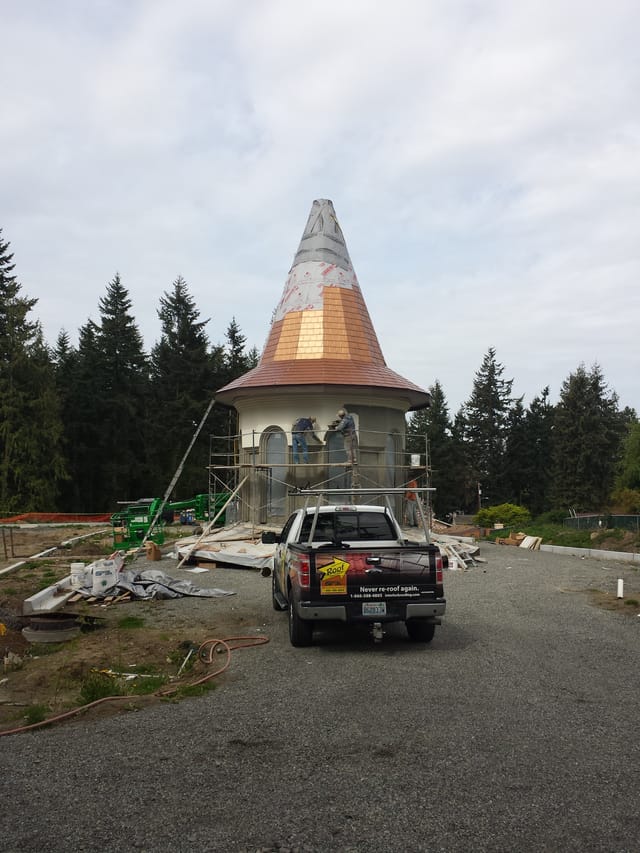 Aged Copper Interlock metal roof in Mountlake Terrace, WA