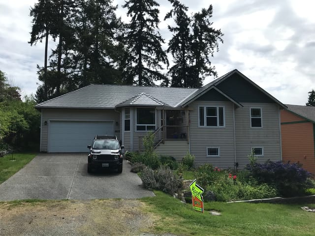 Musket Grey Interlock metal roof in Freeland, WA