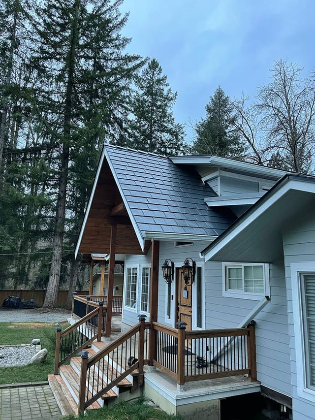 Deep Charcoal Interlock metal roof in Maple Valley, WA