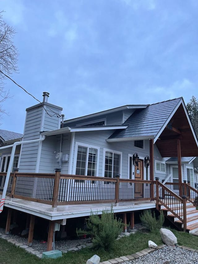 Deep Charcoal Interlock metal roof in Maple Valley, WA