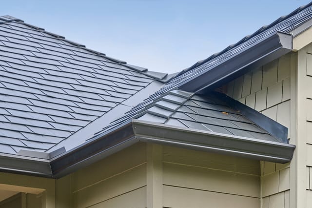 Black Interlock metal roof in Ridgefield, WA