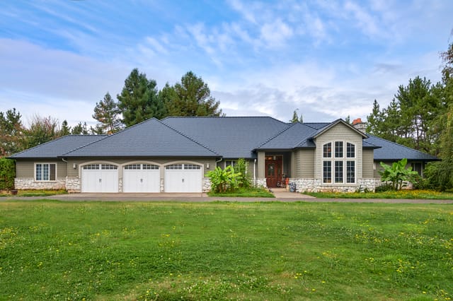 Black Interlock metal roof in Ridgefield, WA