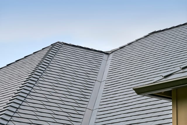 Black Interlock metal roof in Ridgefield, WA