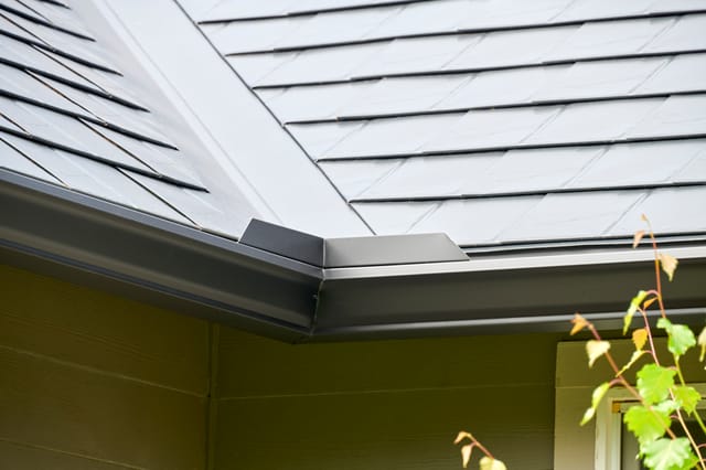 Black Interlock metal roof in Ridgefield, WA