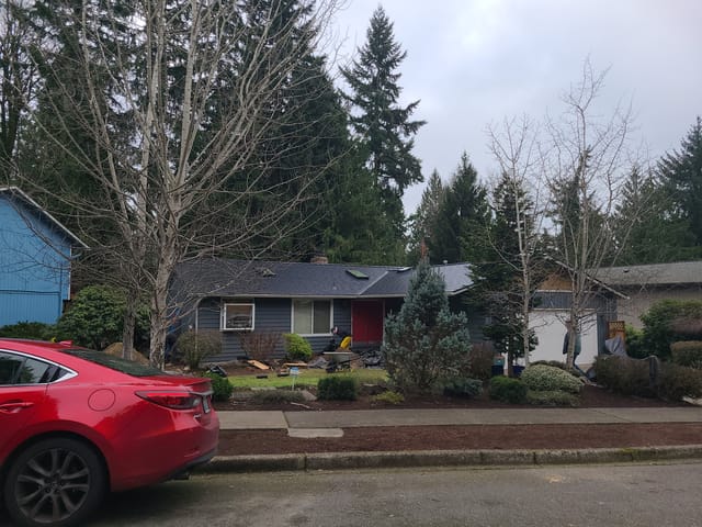 Black Interlock metal roof in Black Slate in Redmond, WA