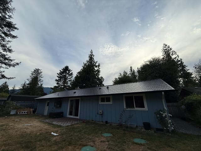 Black Interlock metal roof in North Bend, WA