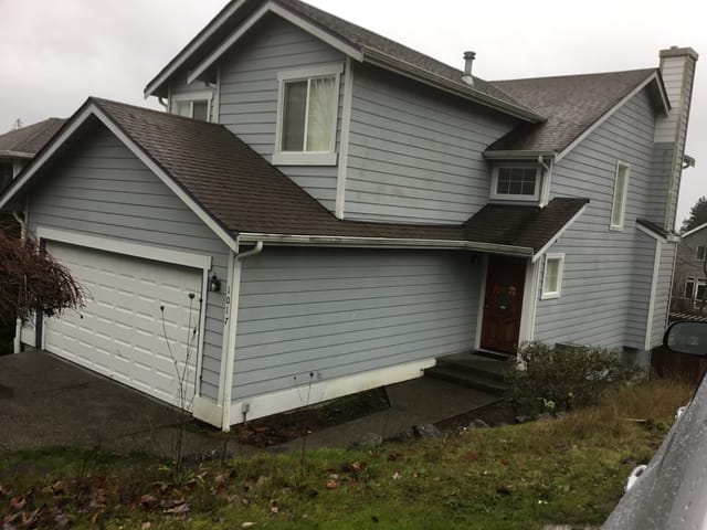 Deep Charcoal Interlock metal roof in Silverdale, WA