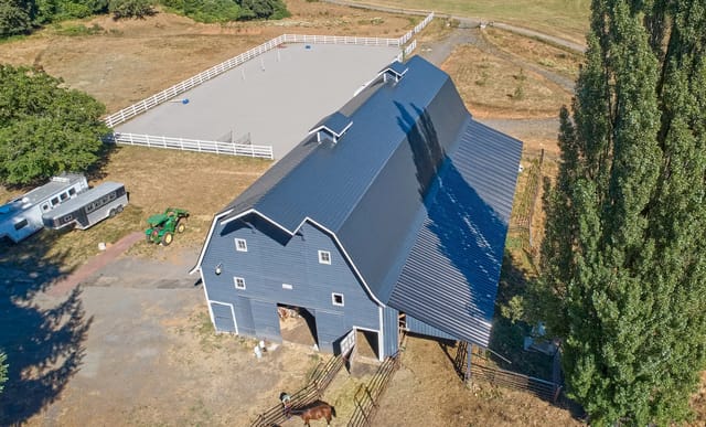 Black Interlock metal roof in Longview, WA