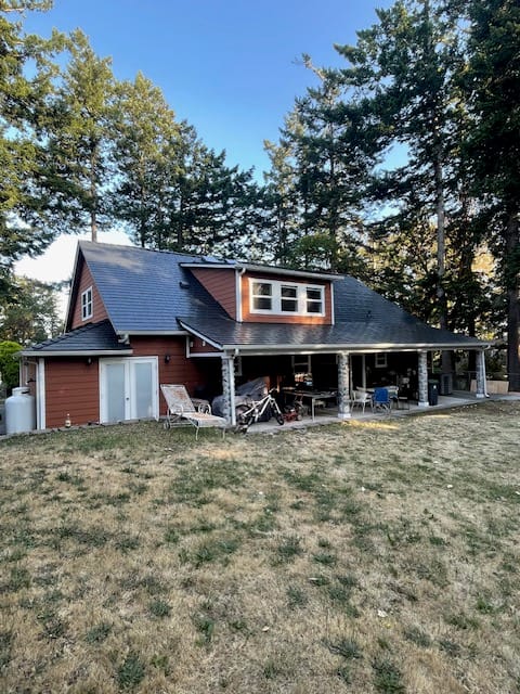 Black Interlock metal roof in Oak Harbor, WA