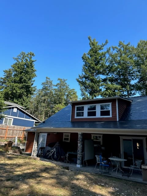 Black Interlock metal roof in Oak Harbor, WA