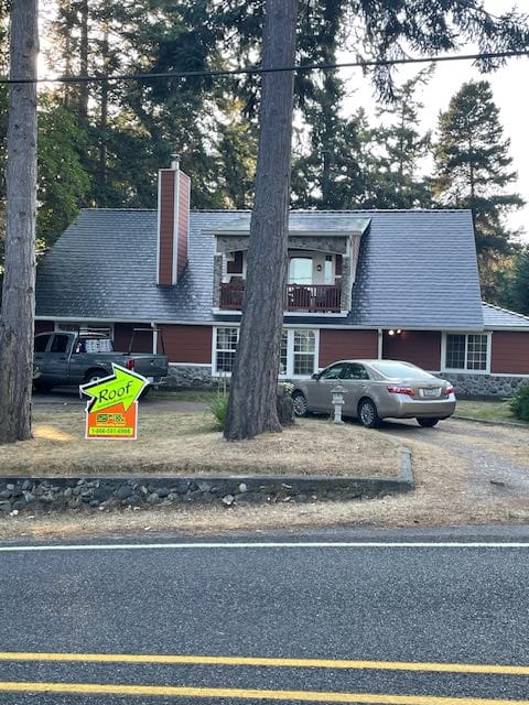Black Interlock metal roof in Oak Harbor, WA