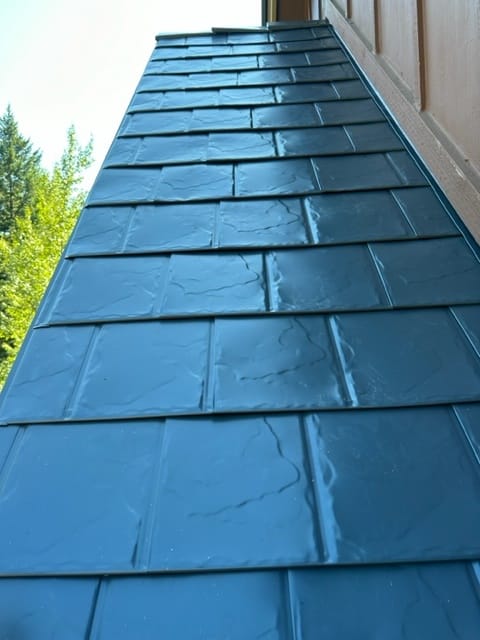 Deep Charcoal Interlock metal roof in Camas, WA