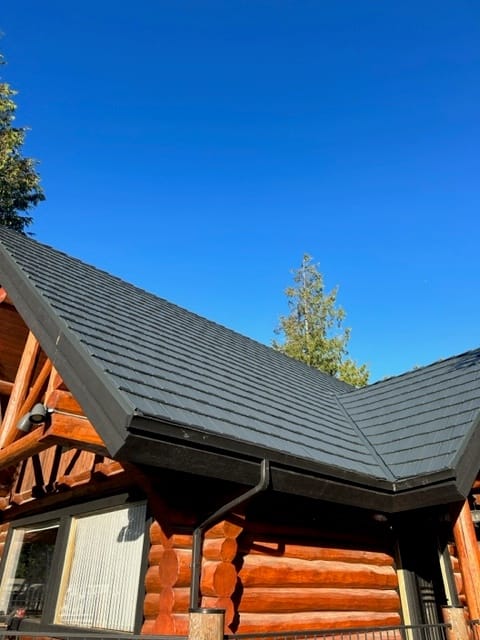 Deep Charcoal Interlock metal roof in Port Townsend, WA