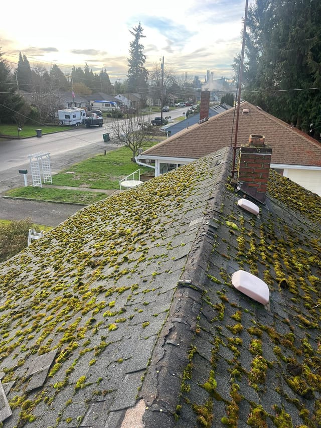 Deep Charcoal Interlock metal roof in Vancouver, WA