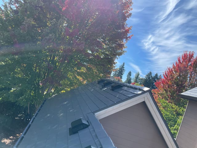Musket Grey Interlock metal roof in Vancouver, WA
