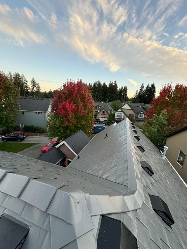 Musket Grey Interlock metal roof in Vancouver, WA