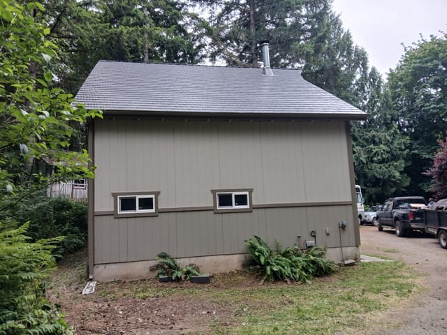 Musket Grey Interlock metal roof in Shelton, WA