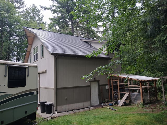 Musket Grey Interlock metal roof in Shelton, WA