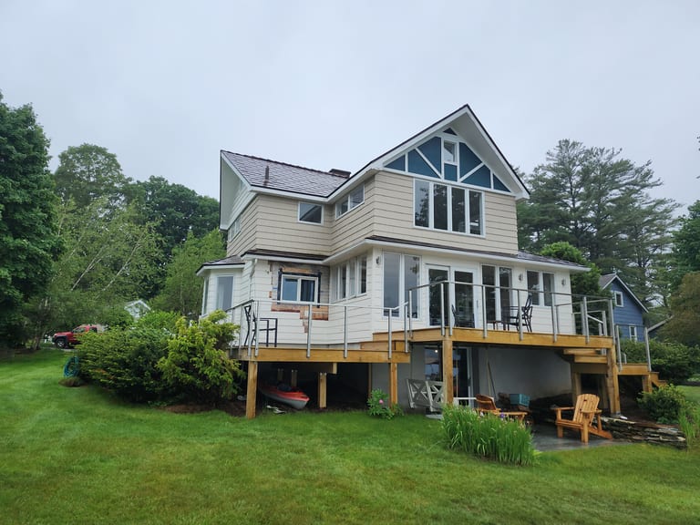 Interlock Aluminum Shingle Metal Roofing – Colonial Brown | Pittsfield, MA (Rear-right elevation)