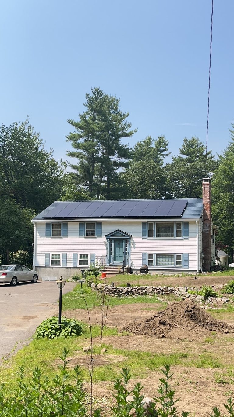 Interlock Aluminum Slate Metal Roofing – Black | Norfolk, MA (Street view)