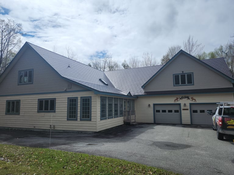Interlock Aluminum Slate Metal Roofing – Colonial Brown | Gorham, NH