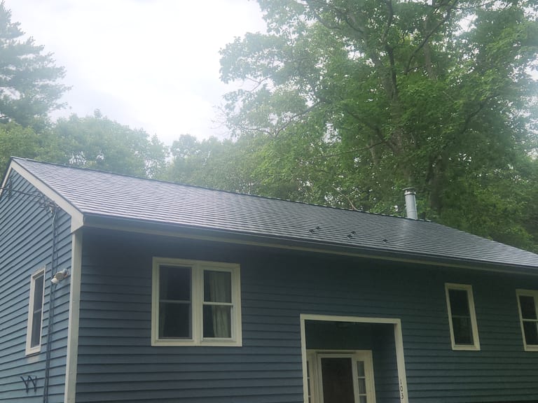 Interlock Aluminum Slate Metal Roofing – Deep Charcoal | Bow, NH