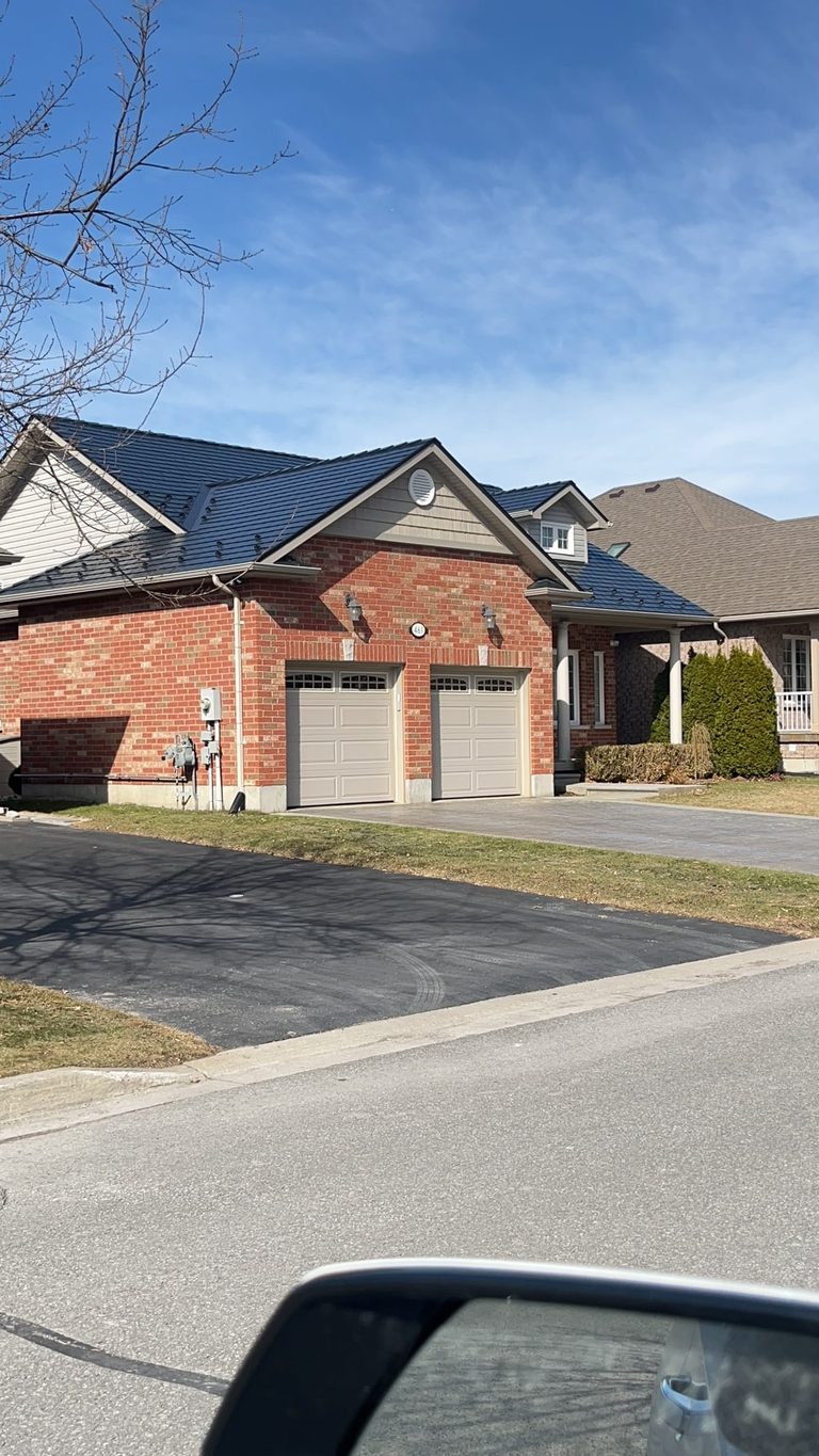 Interlock Aluminum Slate Metal Roofing – Black | Cobourg, ON (Front-left elevation)
