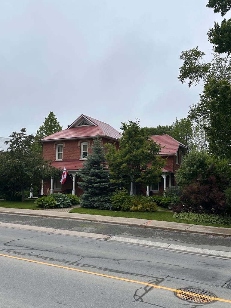 Interlock Aluminum Shingle Metal Roofing – Tile Red | Almonte, ON (Front-right elevation)