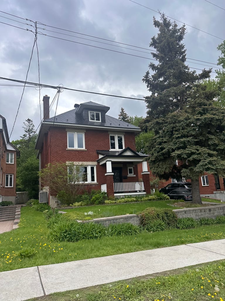 Interlock Aluminum Slate Metal Roofing – Black | Ottawa, ON (Front-left elevation)