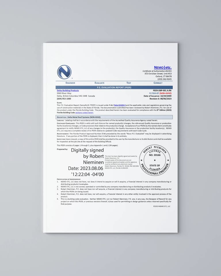 Florida FL7263-R7 report cover