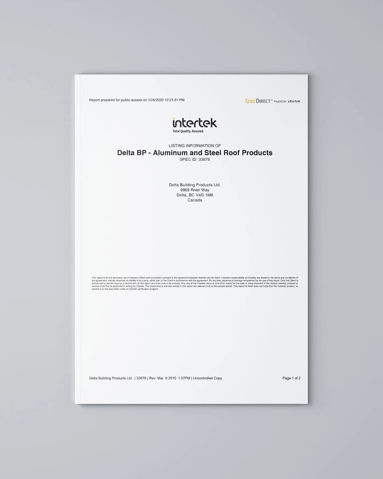 UL 2218 Class 4 report cover