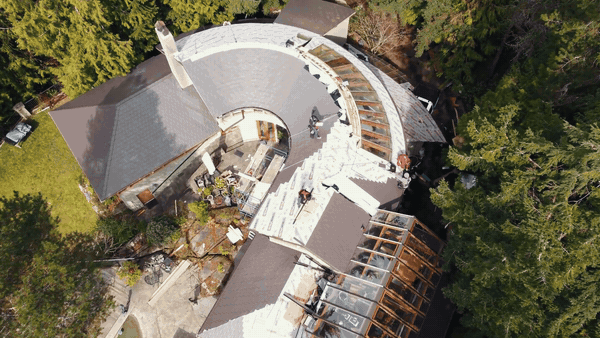 Tudor Brown Aluminum Slate Roof — West Vancouver, BC