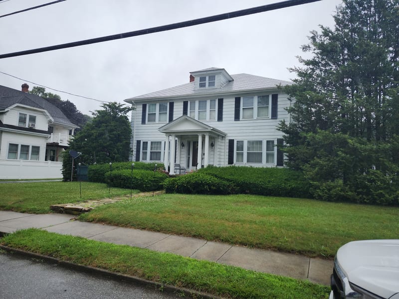 Deep Charcoal Interlock aluminum metal roof on a Connecticut home in Danielson.