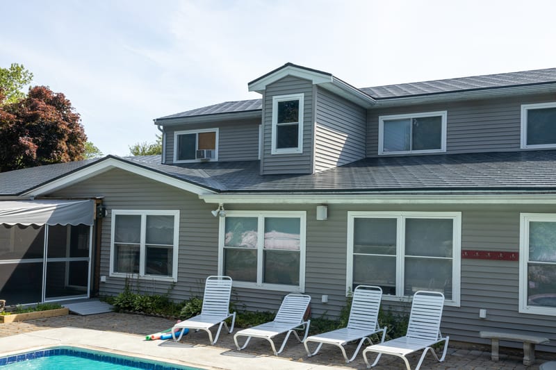 Interlock Aluminum Slate Metal Roofing – Deep Charcoal — Danvers, MA