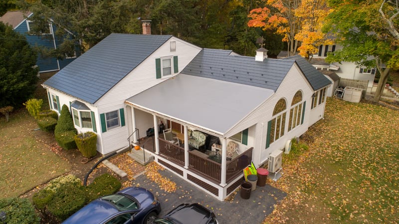 Interlock Aluminum Slate Metal Roofing – Deep Charcoal — Woburn, MA