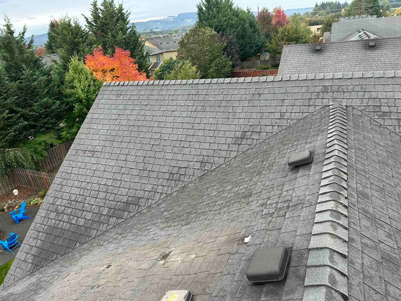 Interlock Aluminum Cedar Shingle Metal Roofing – Deep Charcoal — Newberg, OR