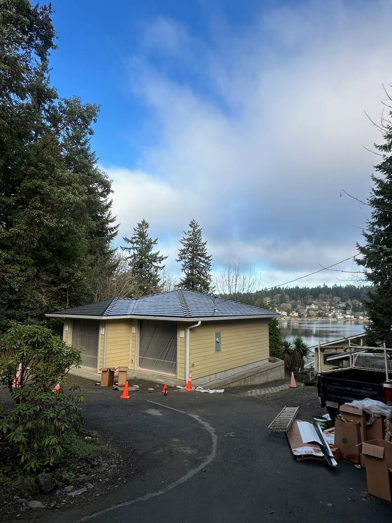 Interlock Aluminum Cedar Shingle Metal Roofing – Black — Lakewood, WA