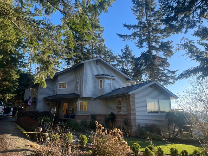 Interlock Aluminum Slate Metal Roofing – Deep Charcoal — Anacortes, WA