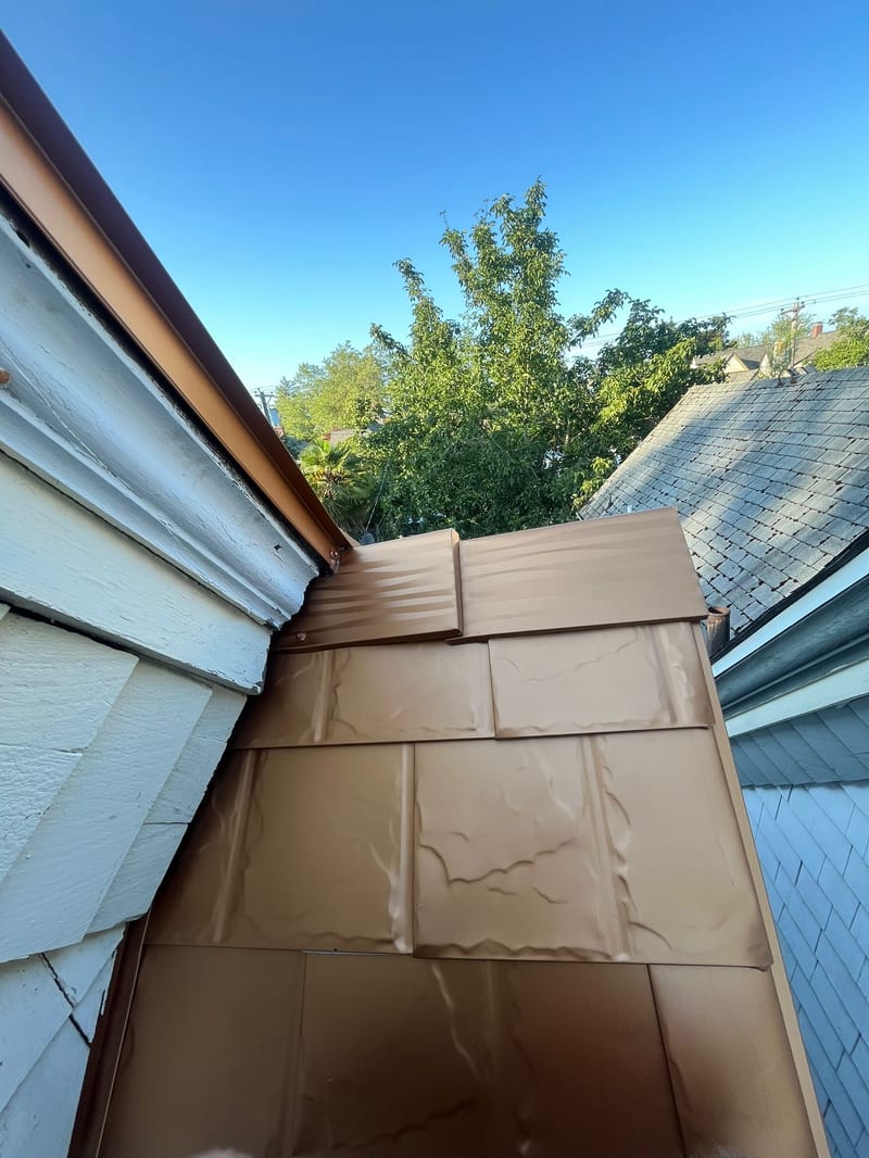 Interlock Aluminum Slate Metal Roofing – Copper Penny — Tacoma, WA