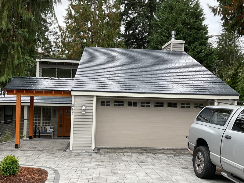 Interlock Aluminum Slate Metal Roofing – Deep Charcoal — Bellevue, WA