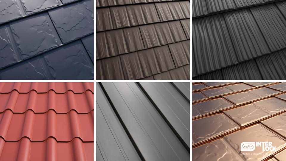 Interlock® aluminum and copper metal roofing panel profiles — product close-up