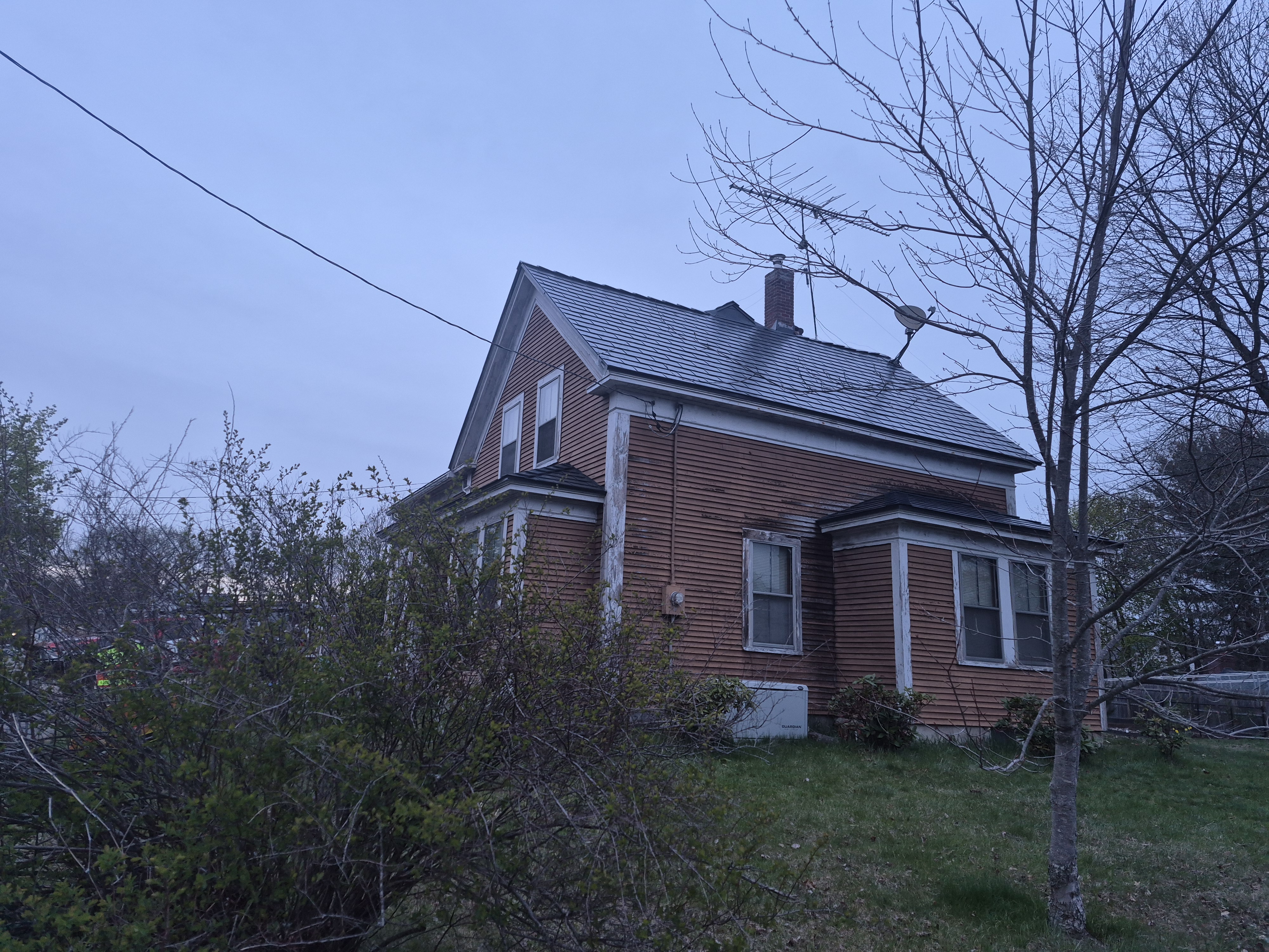 Interlock Aluminum Slate Metal Roofing – Deep Charcoal | Ayer, MA (Front-right elevation)