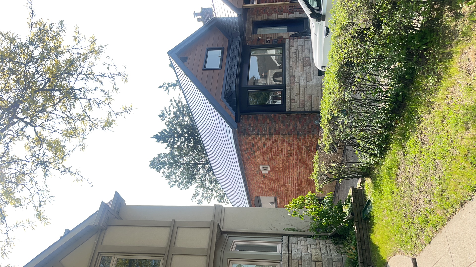 Interlock Aluminum Slate Metal Roofing – Black | Toronto, ON (Front-left elevation)