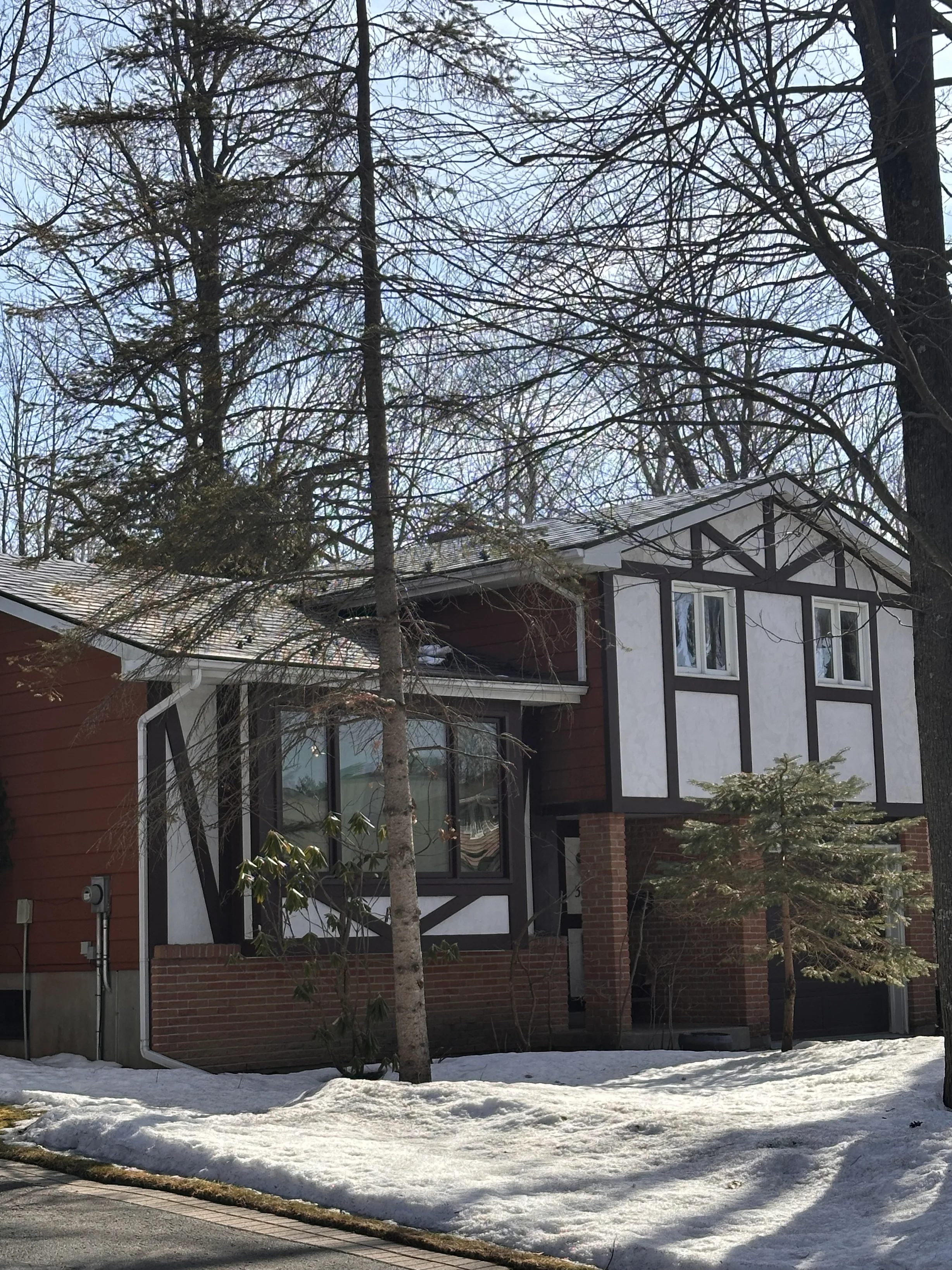 Colonial Brown Interlock Shingle aluminum roof on a Colonial-style home with Colonial Brown Interlock Shingle, Gloucester, Ontario