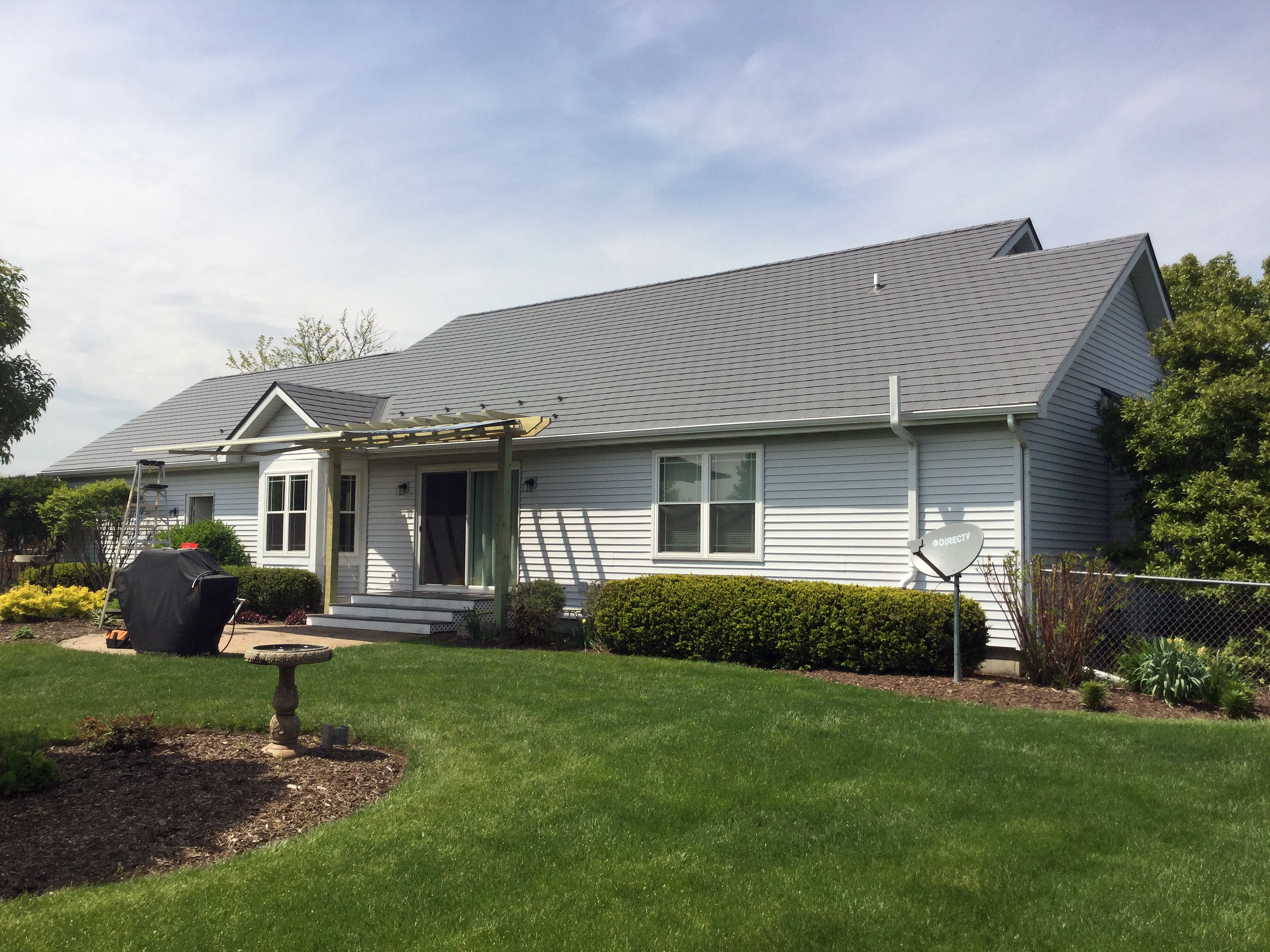 Interlock Aluminum Slate Metal Roofing – Tudor Brown | Burlington, WI (Rear elevation)